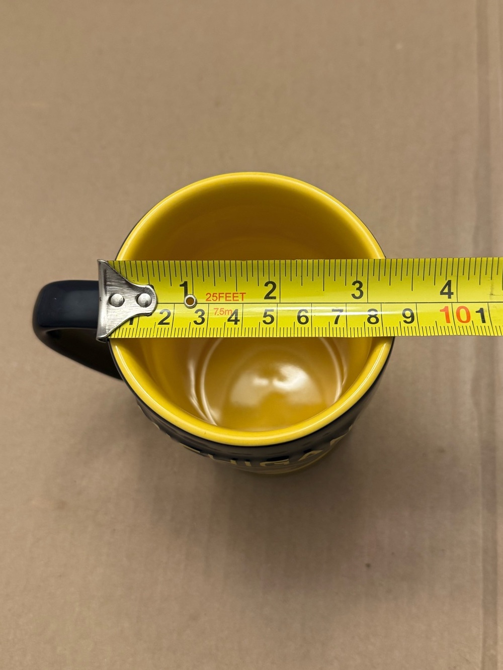 Michigan Wolverines Ceramic Coffee Mug Navy Yellow - Picture 7 of 8